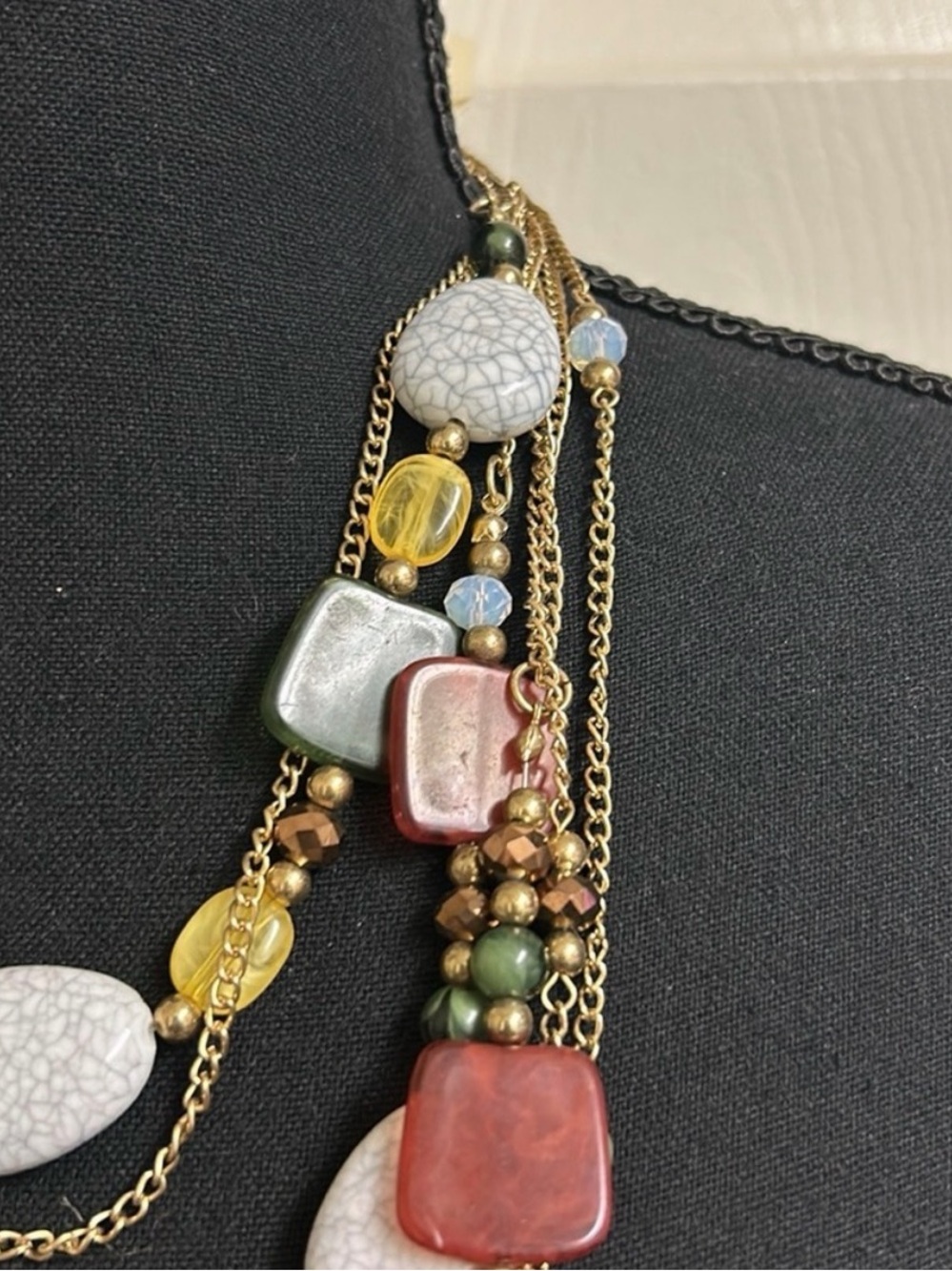 Sophia & Kate Multicolor Layered Statement Necklace and Earrings Set NWT - Picture 7 of 9